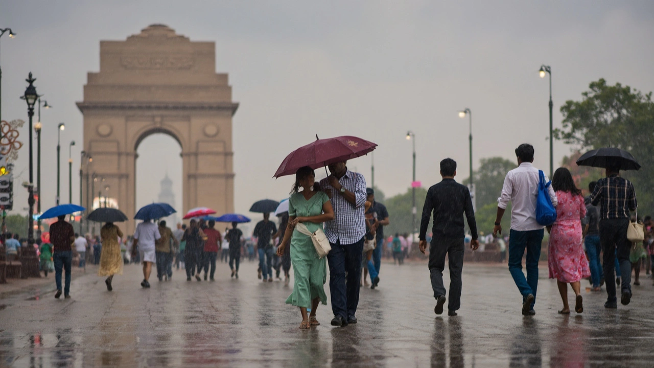 दिल्ली में जुलाई 2025 में सबसे ज्यादा बारिश वाले दिनों की बारिश लेकिन सामान्य से कम पानी